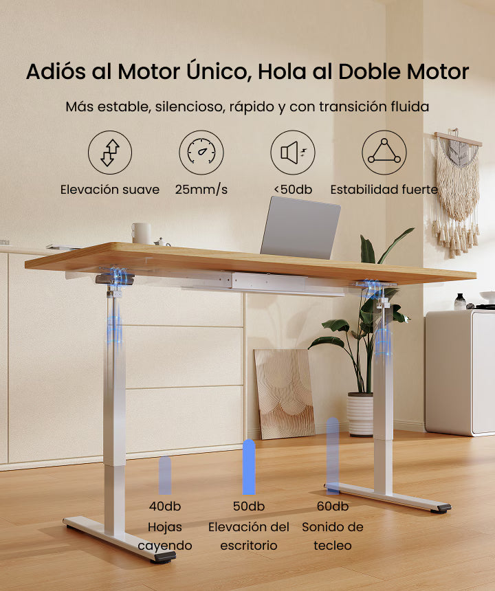 Escritorio Eléctrico Regulable 2motores 220v + Garantia2 Años Flexispot
