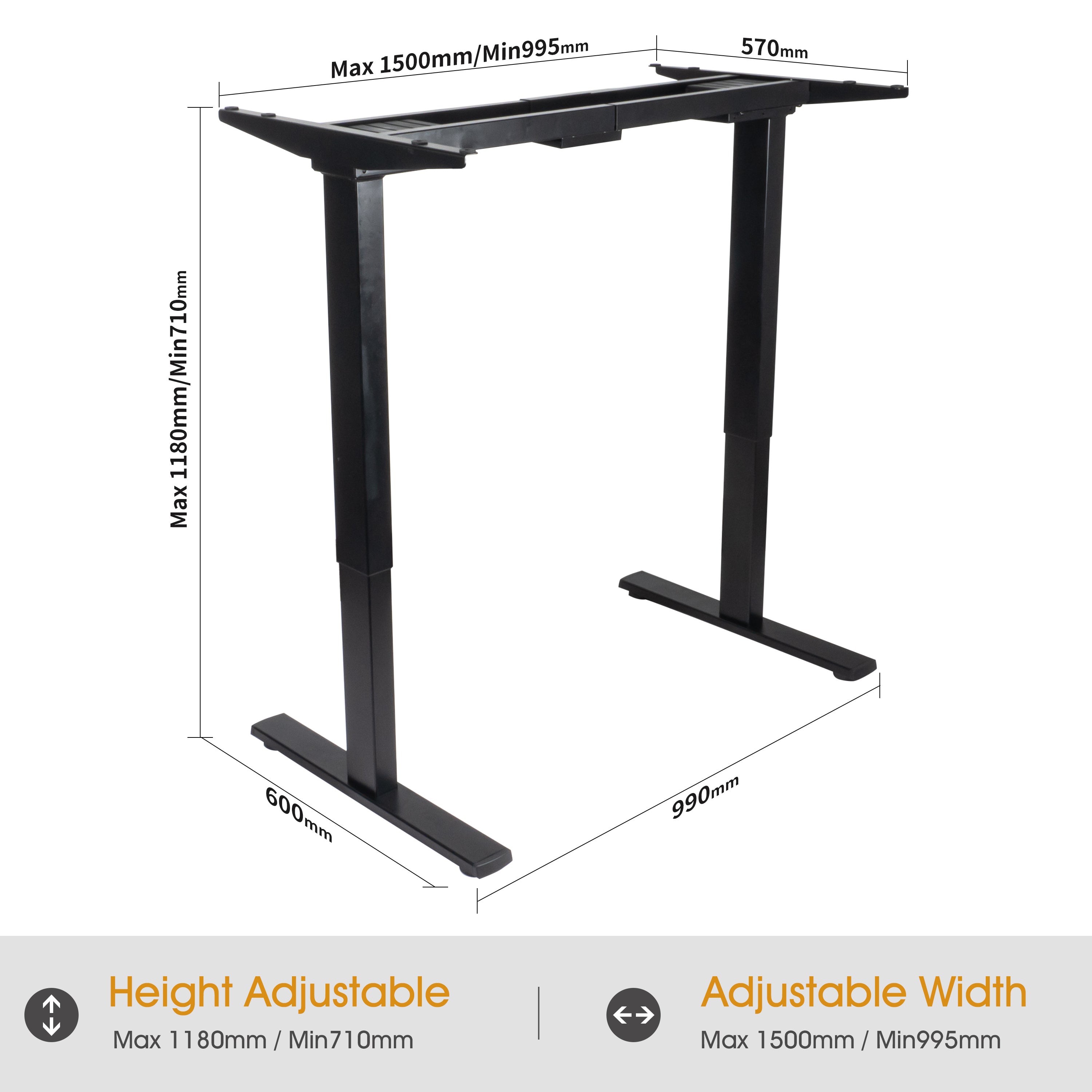 Escritorio Eléctrico Regulable 2motores 220v + Garantia2 Años Flexispot