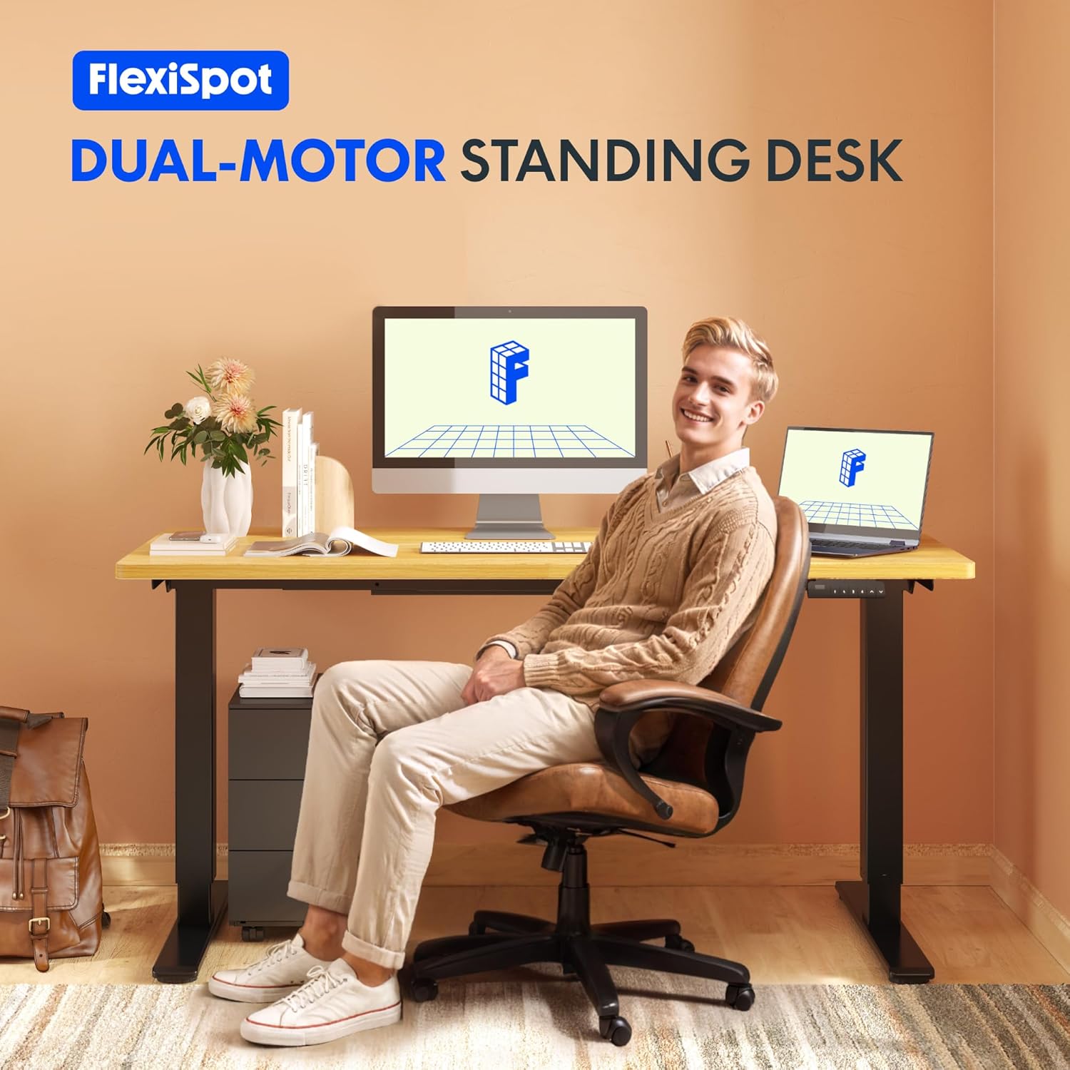 Escritorio Eléctrico Regulable 2motores 220v + Garantia2 Años Flexispot