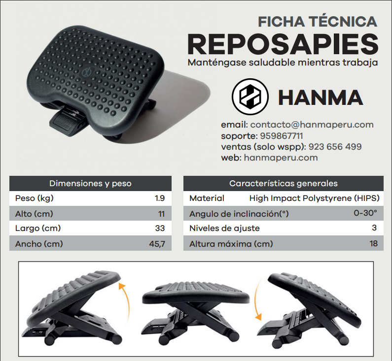 Reposapies Ergonómico H1