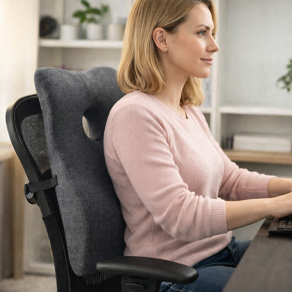 COJIN RESPALDAR LUMBAR MEMORY FOAM FUNDA ALGODON