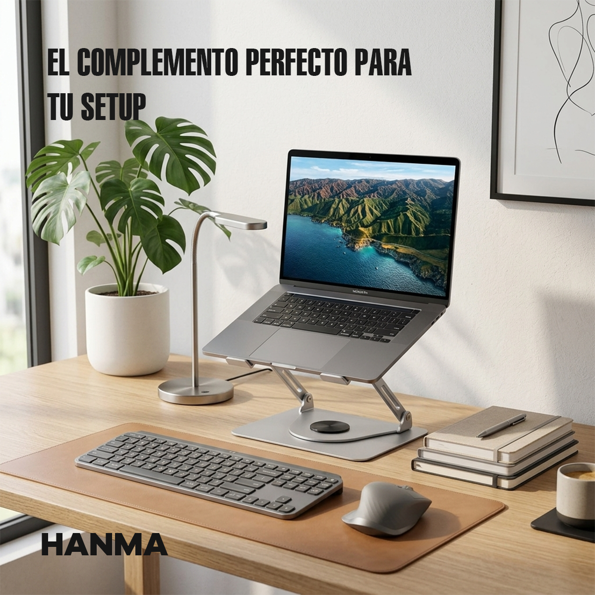 Soporte Laptop 360° Ventilador Plegable