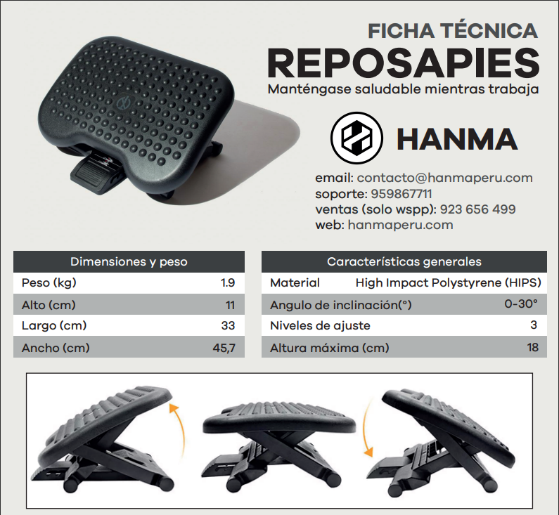 Reposapies Ergonómico