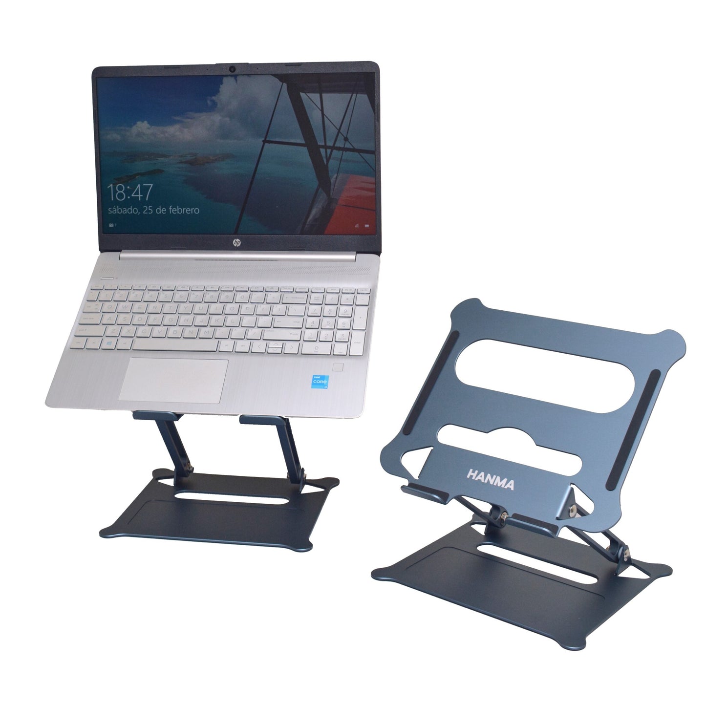 Soporte de aluminio para Laptop - Azul